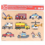 Emergency Vehicles Peg Puzzle - Hape - BabyOnline HK